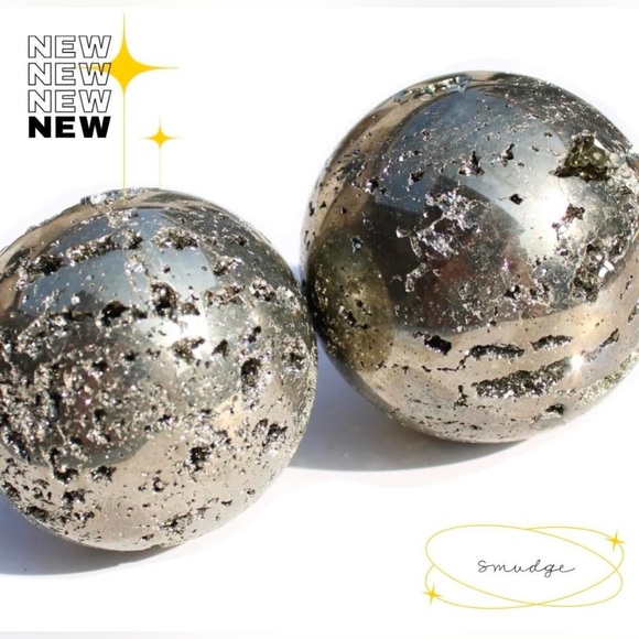 The Pyrite Sphere (SMALL) by Smudge Wellness 1 Crystal - Picture 1 of 2